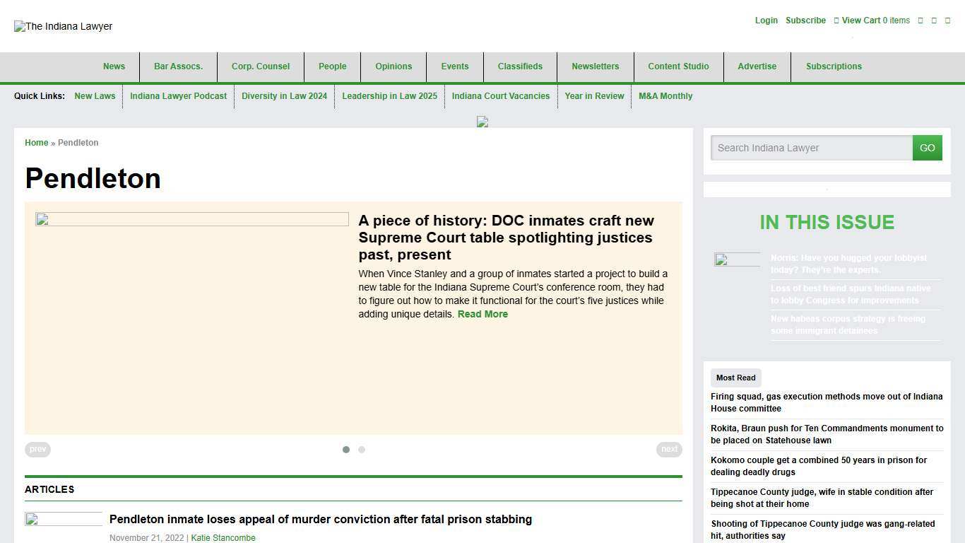 Pendleton - The Indiana Lawyer